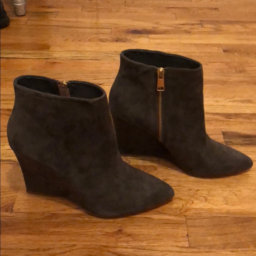 Joie Jalena Suede Wedge Booties